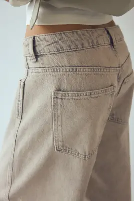 Barrel High Waist Jeans - Grège — photo 3