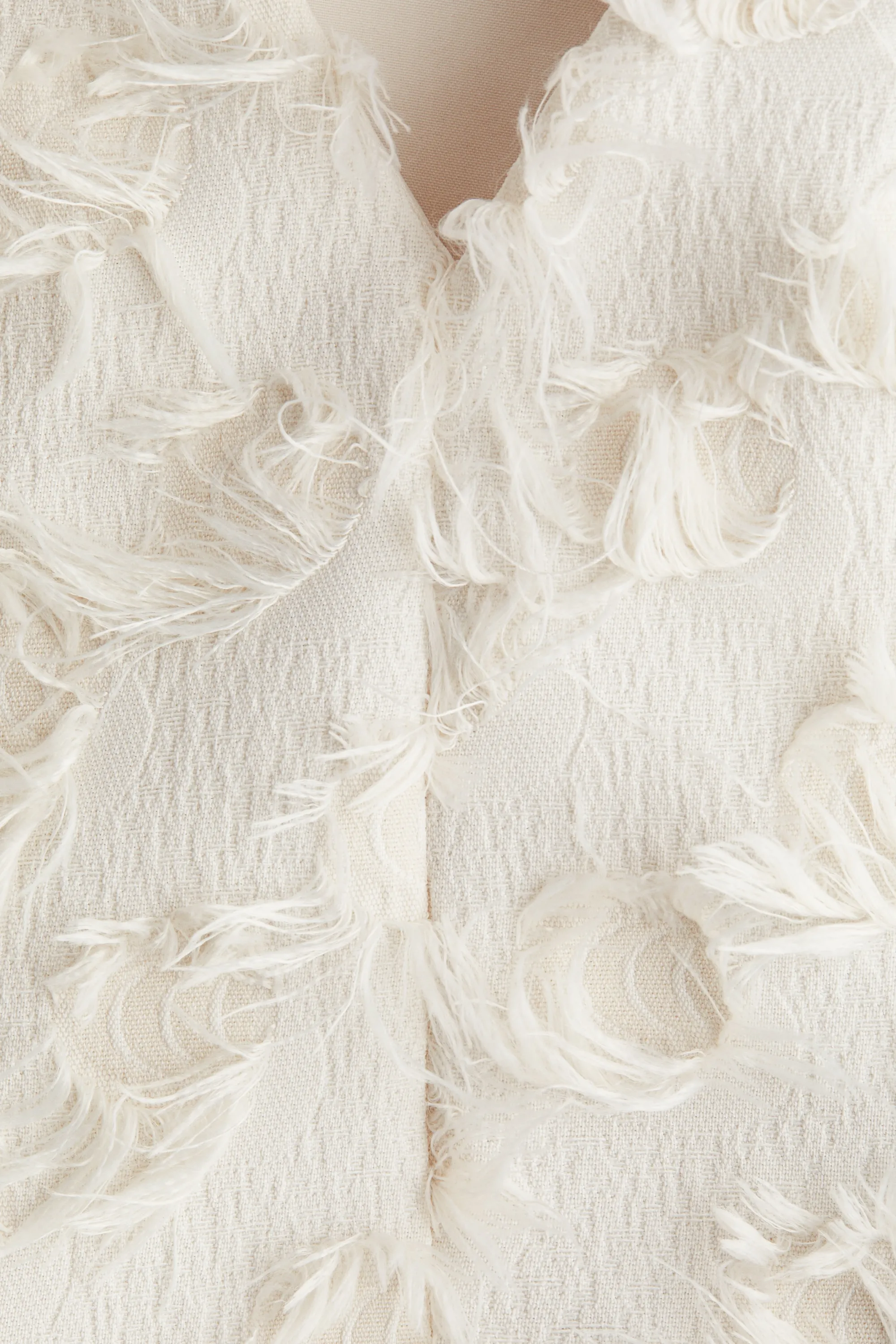 Robe en tissu jacquard - Crème