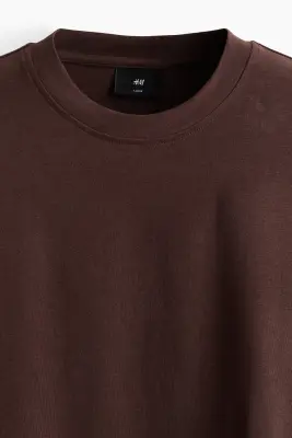 T-shirt boxy Loose Fit - Marron foncé — photo 4