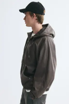 Veste à capuche - Taupe foncé — photo 4