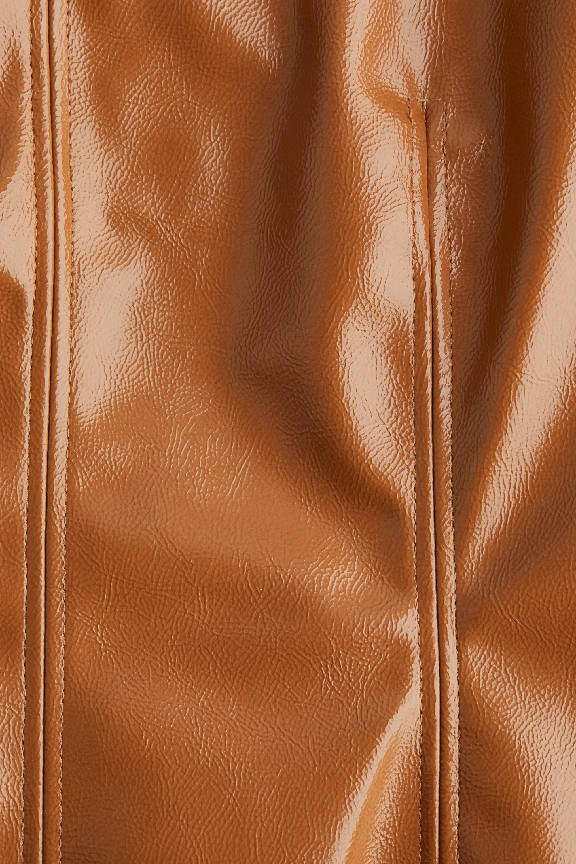 Top en tissu enduit - Marron