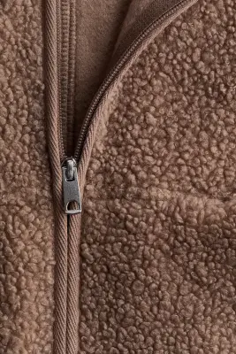 Veste en tissu Teddy bear - Beige foncé — photo 4
