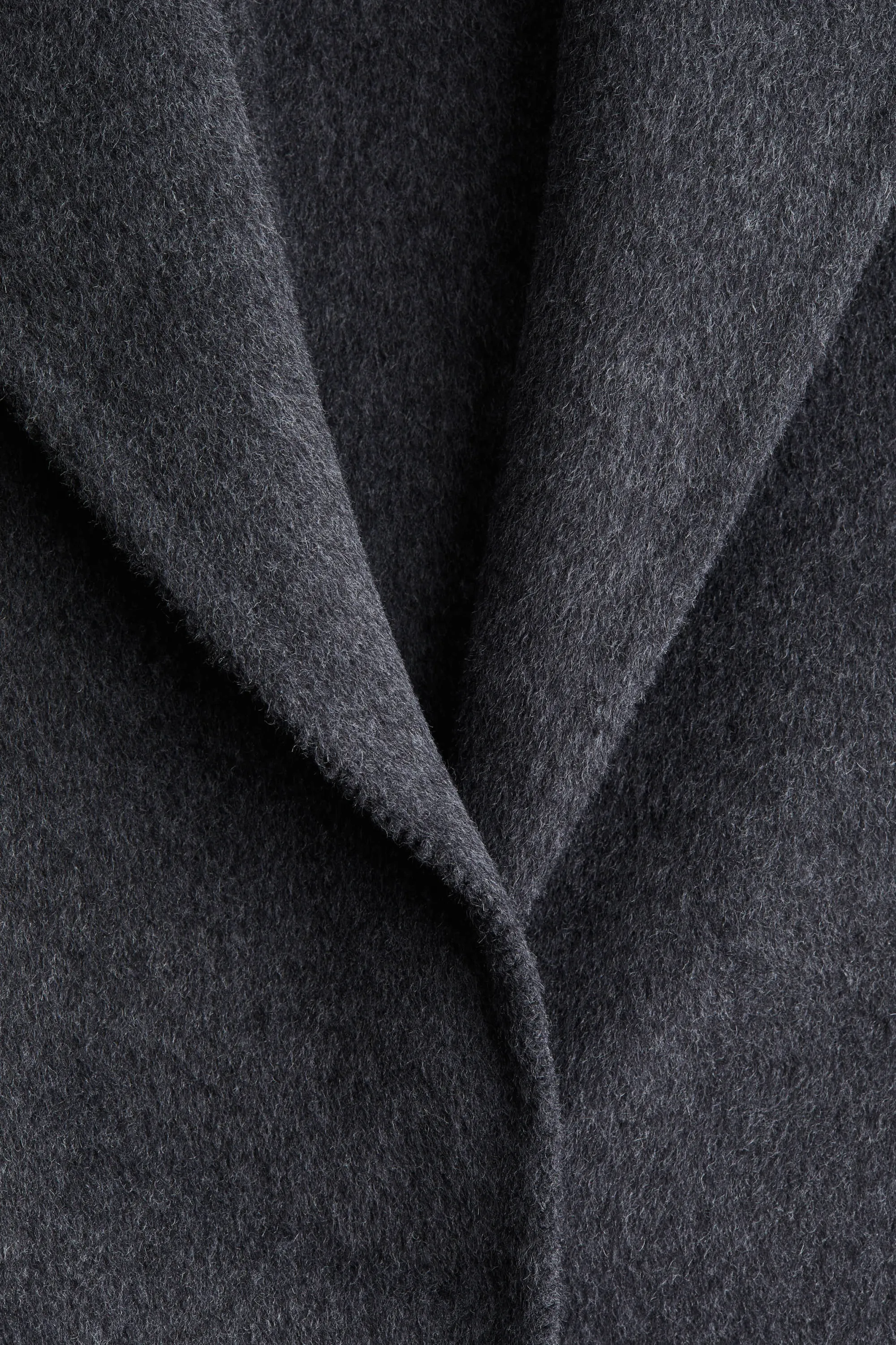 Manteau fait main en laine mélangée - Gris foncé