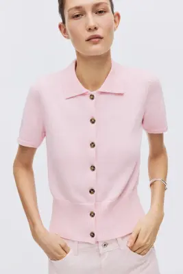 Gilet à manches courtes - Rose clair — photo 3
