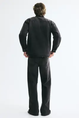 Surchemise en denim de coton - Noir denim — photo 3