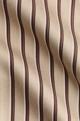 Top croisé avec ceinture à nouer - Beige/rayé — photo 4