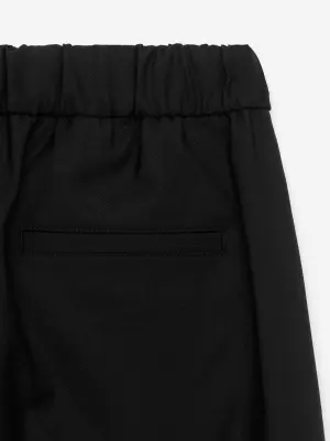 Pantalon tailleur à taille élastiquée - Noir — photo 3