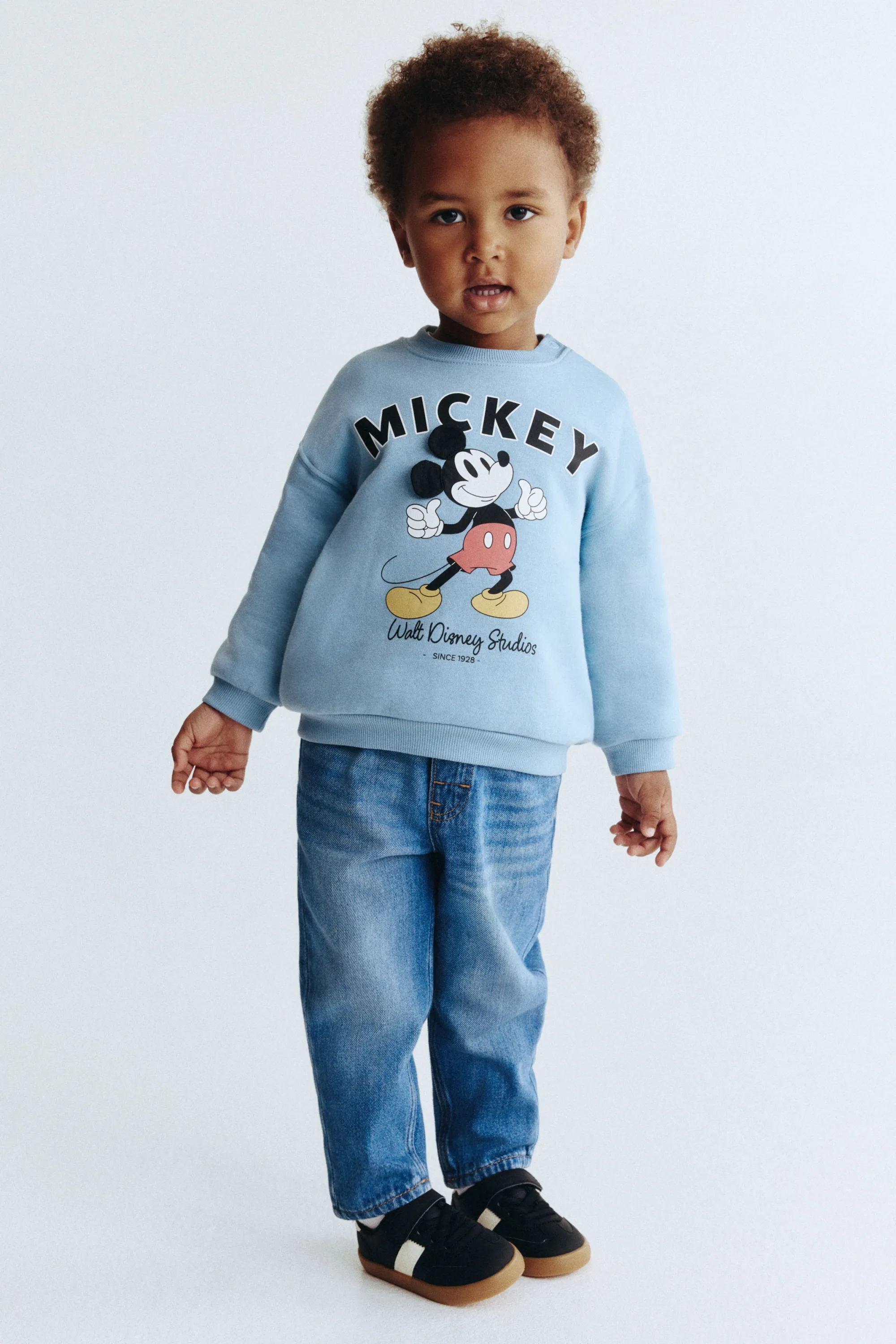 Sweat imprimé - Bleu clair/Mickey