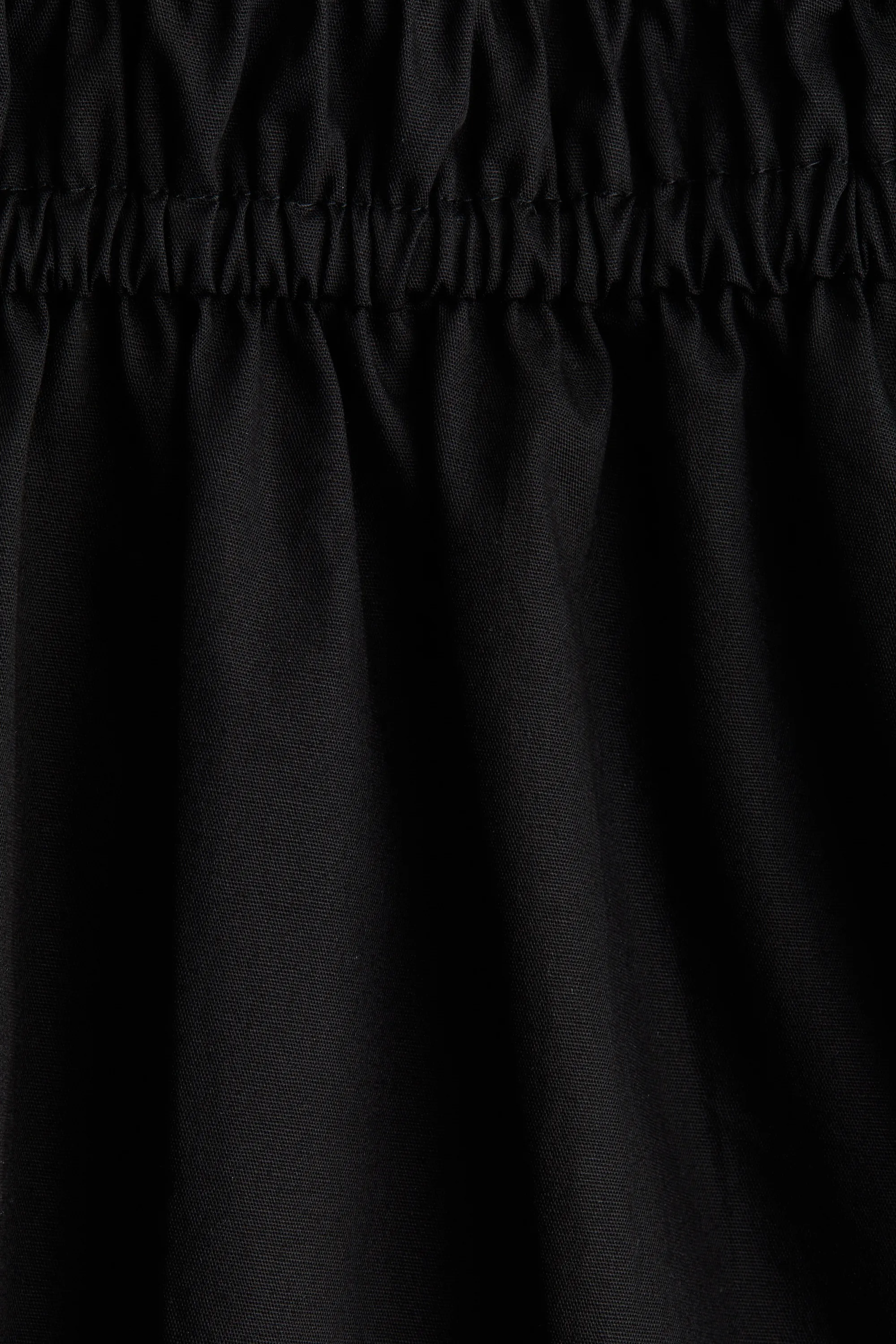 Robe épaules nues en popeline - Noir