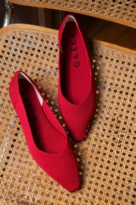Celine Recycled Ballet Flats - Red — photo 2