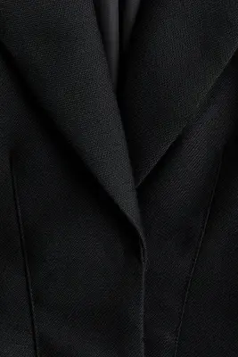 Blazer sablier en laine mélangée - Noir — photo 5