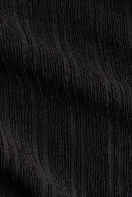 Robe froissée avec bretelles à nouer - Noir — photo 4
