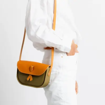 Sac à main bandoulière Kaki en supergomme® et cuir — photo 1