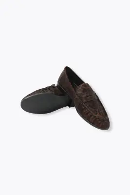 Mocassins léopard en cuir — photo 4