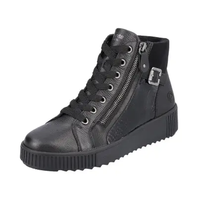 Bottines Remonte R7997-01 Noires - Zip Boucle Grande Pointure Femme — photo 1