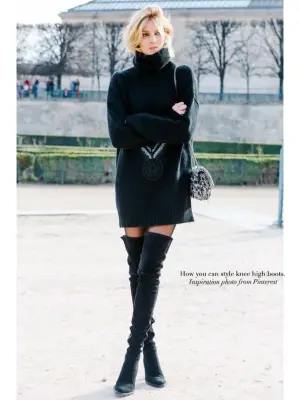 Bottes hautes cuissardes à talon en suède noir Prix boutique 1200€ Taille 36 — photo 3
