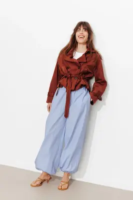 Pantalon sarouel rayé Femme — photo 3