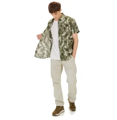 CAMEL ACTIVE CHEMISE IMPRIME Kaki — photo 2