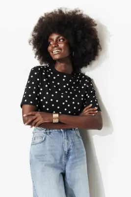 T-shirt oversize à pois — photo 2