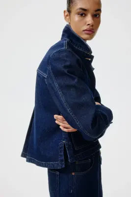 Veste en denim de coton - Bleu denim foncé — photo 3