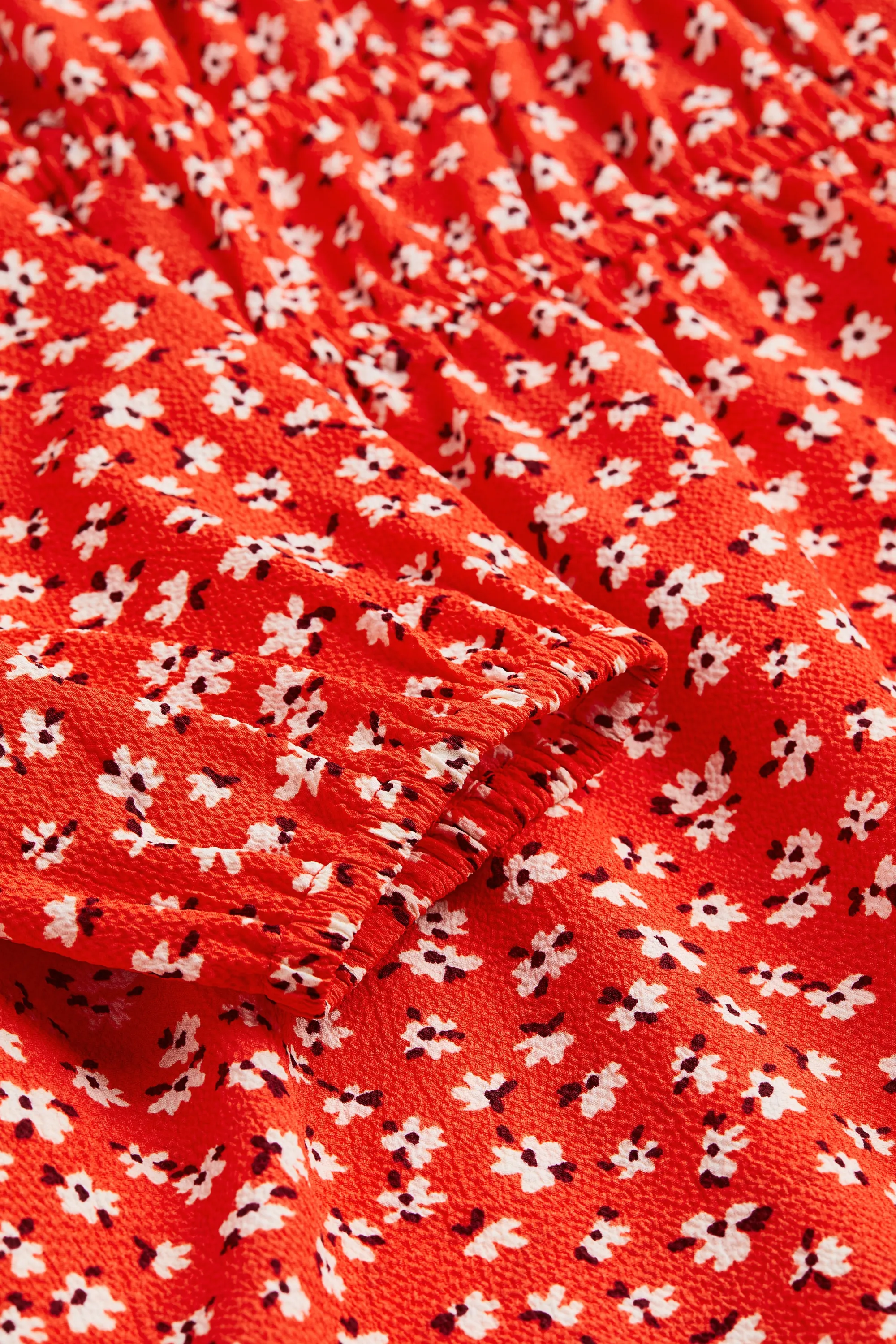 Robe épaules nues - Orange/petites fleurs