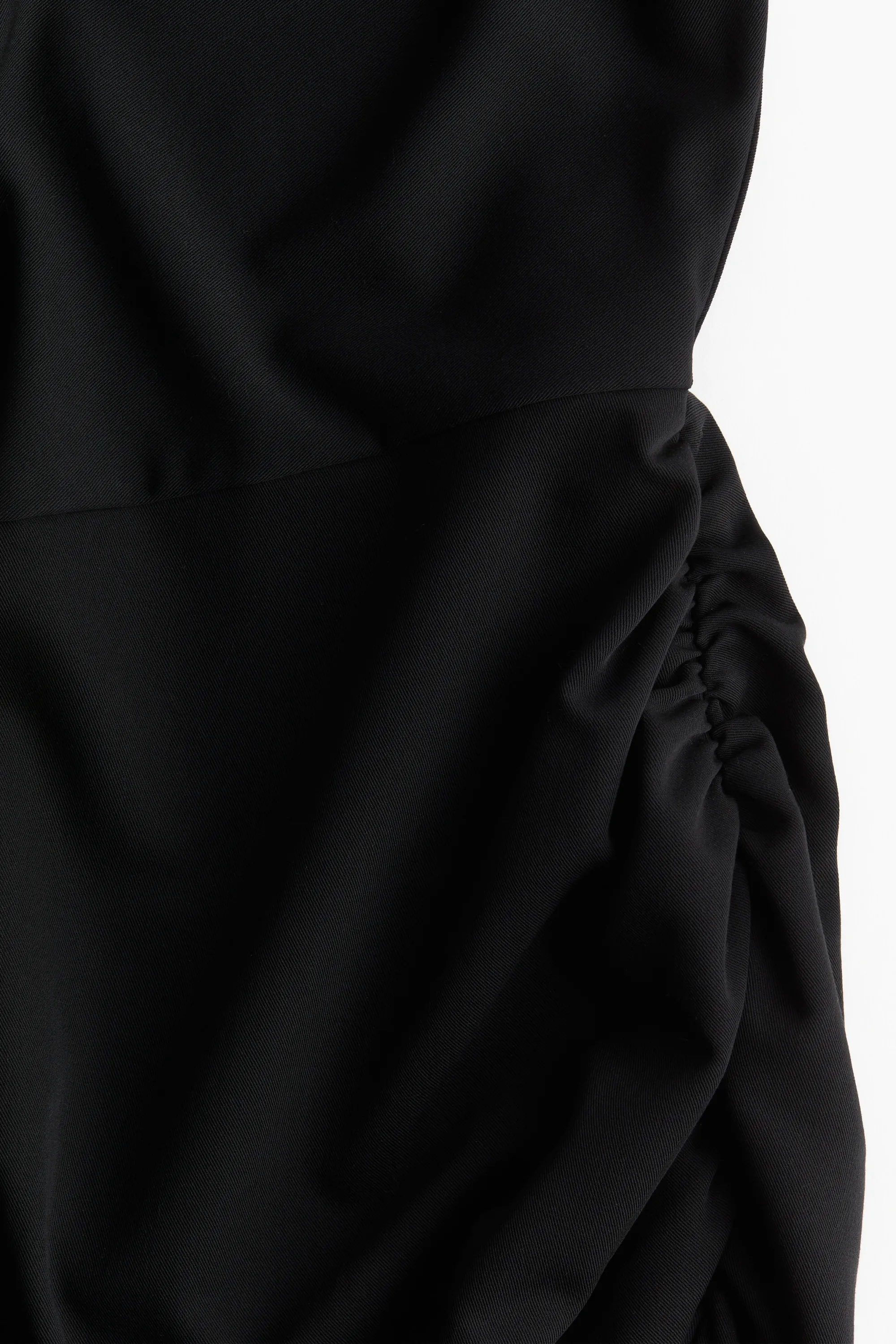 Robe asymétrique drapée - Noir