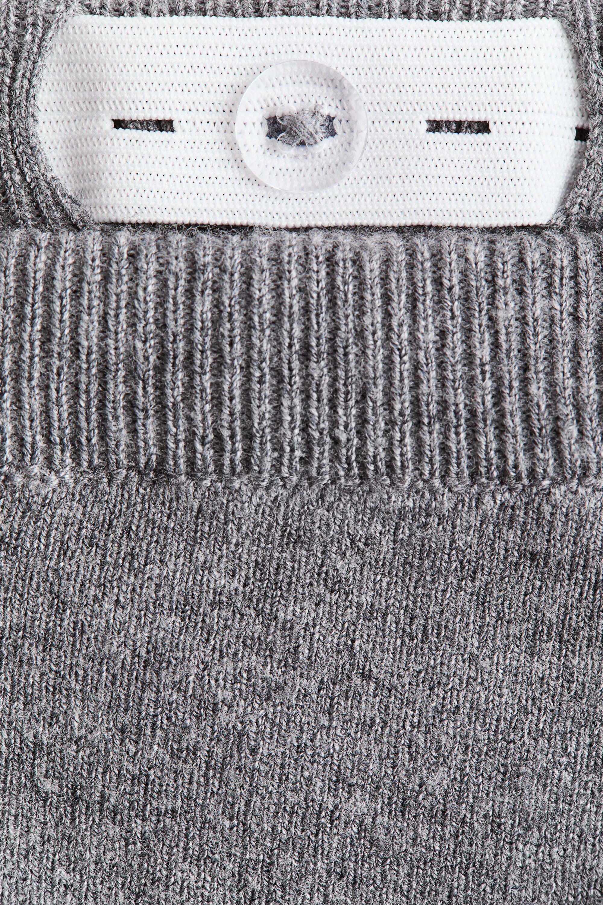 Ensemble 2 pièces en maille - Gris/rayures blanches