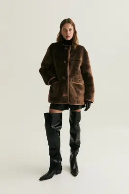 Veste duveteuse - Beige foncé — photo 2