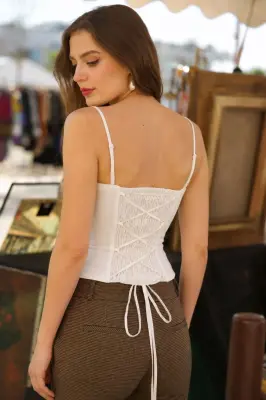 Esme Corset Top - Cream — photo 2