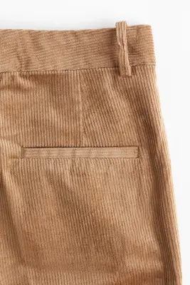 Pantalon bootcut en velours côtelé - Beige foncé — photo 5