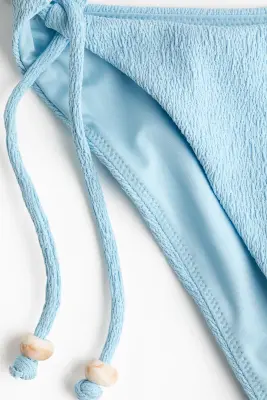 Bas de maillot Tanga à nouer - Bleu clair — photo 4