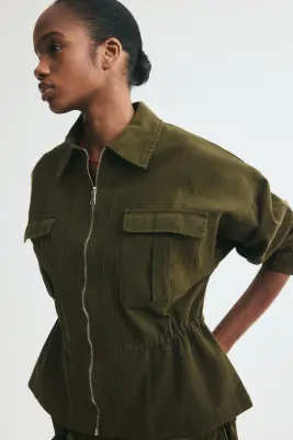 Veste utility wear avec cordon de serrage - Vert kaki — photo 2