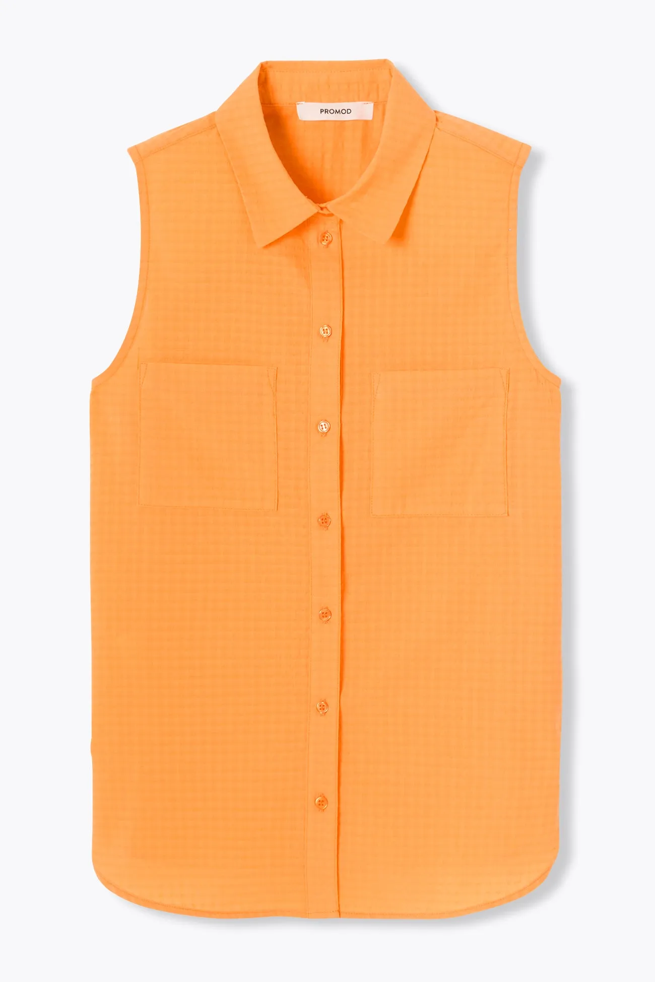 Chemise sans manches unie