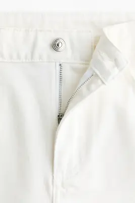 Short en denim avec bords à cru - Crème — photo 5