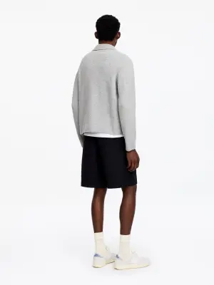 Polo en maille de coton mélangé - gris — photo 2