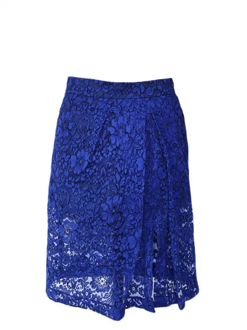 Jupe MIDI LIZZIE en dentelle bleu klein NEUVE Px boutique 435€ Taille 34