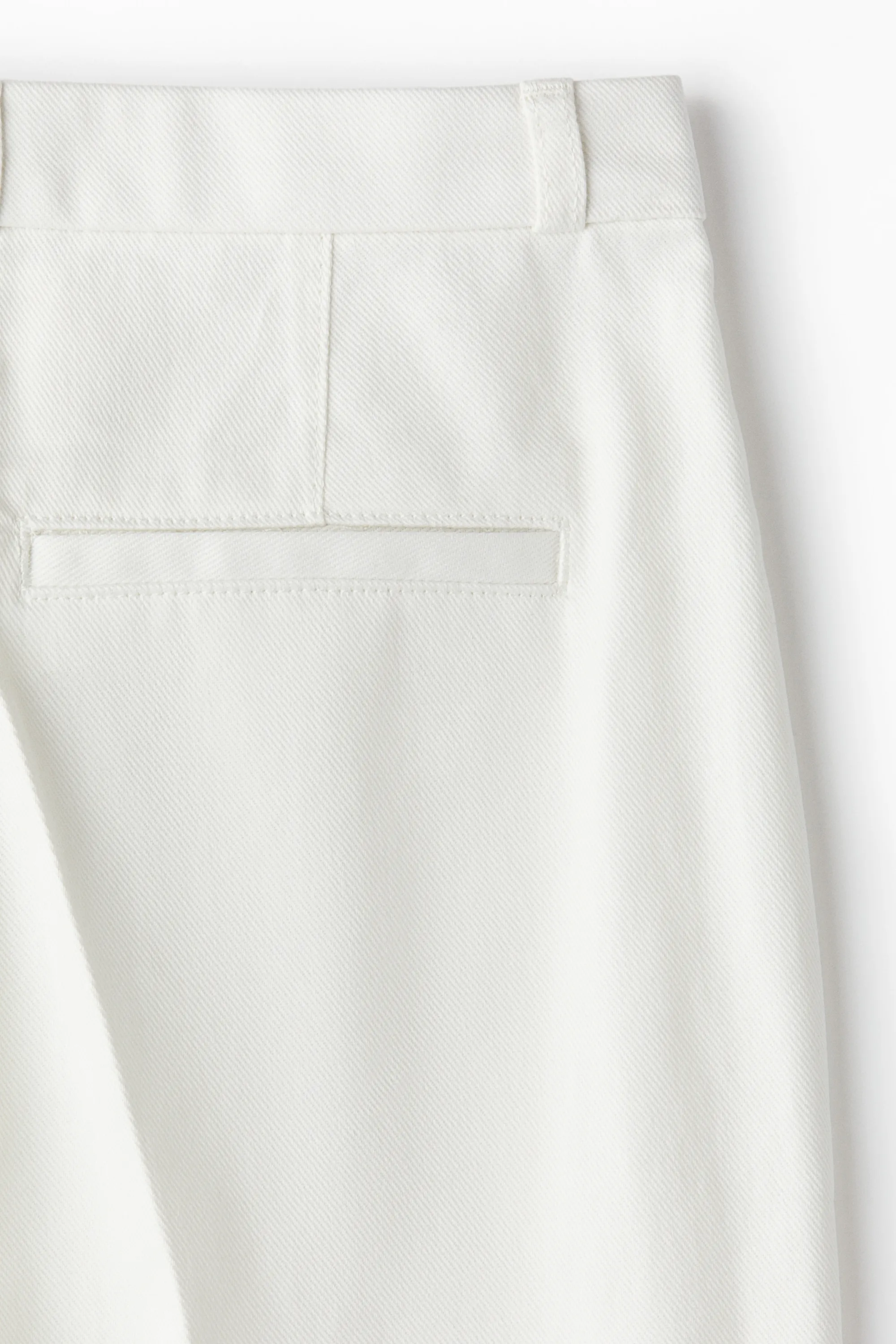 Pantalon évasé en twill - Blanc