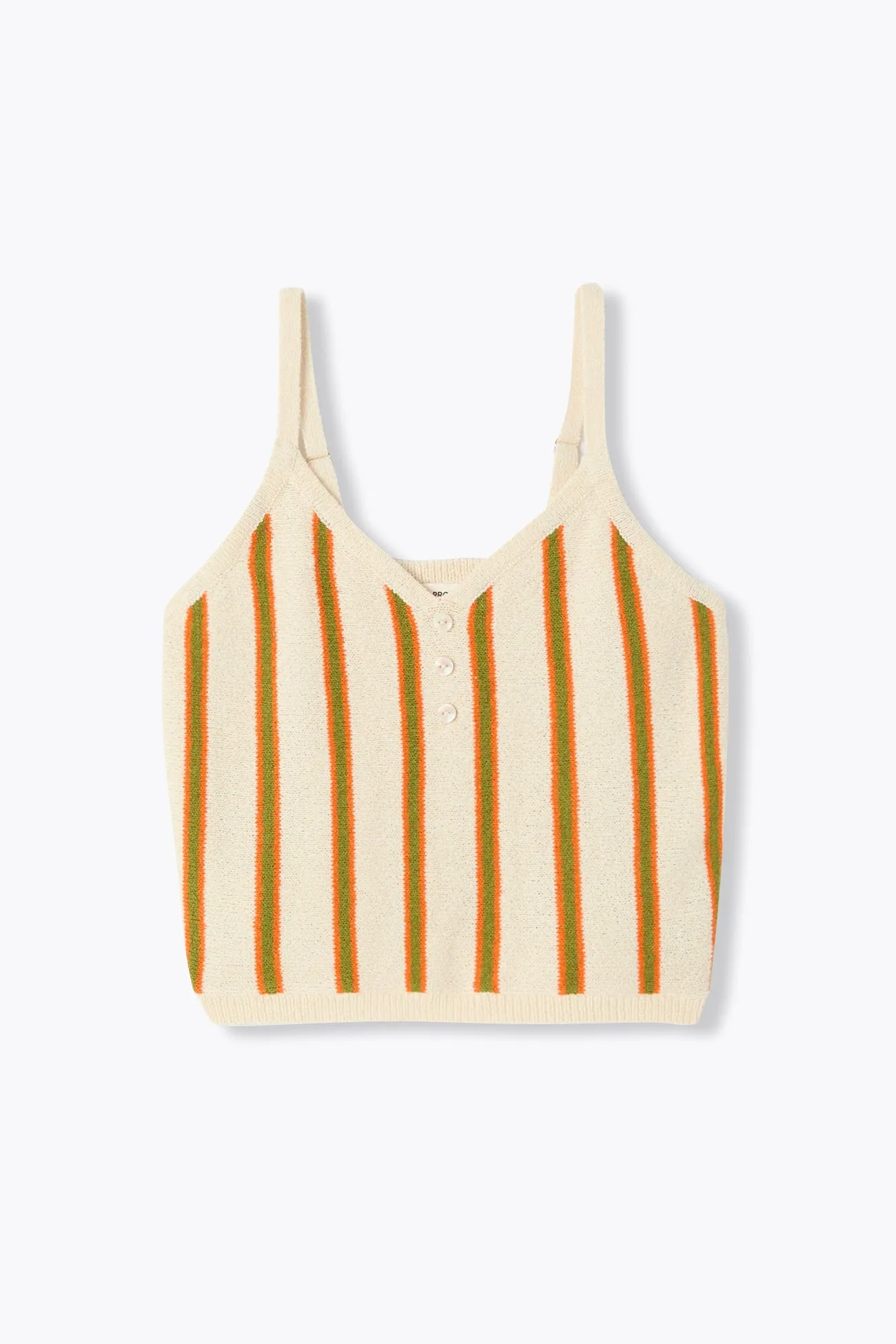 Crop top en maille rayée Femme