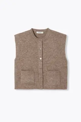 Cardigan sans manches Femme