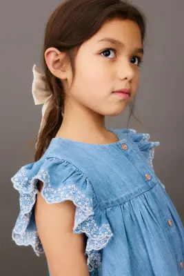 Robe en denim - Bleu denim clair — photo 2