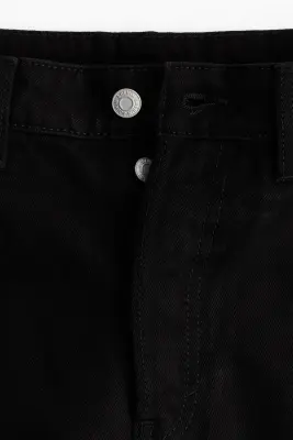 Short High Knee en denim - Noir — photo 1