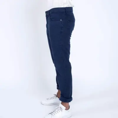 Pantalon Zanzibar tencel bleu marine — photo 3