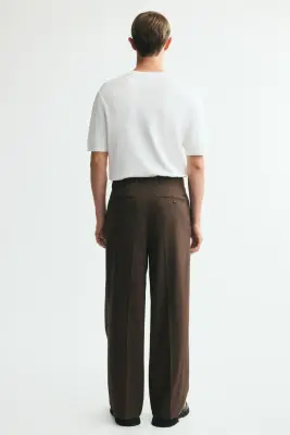 Pantalon chic Loose Fit - Brun kaki — photo 3