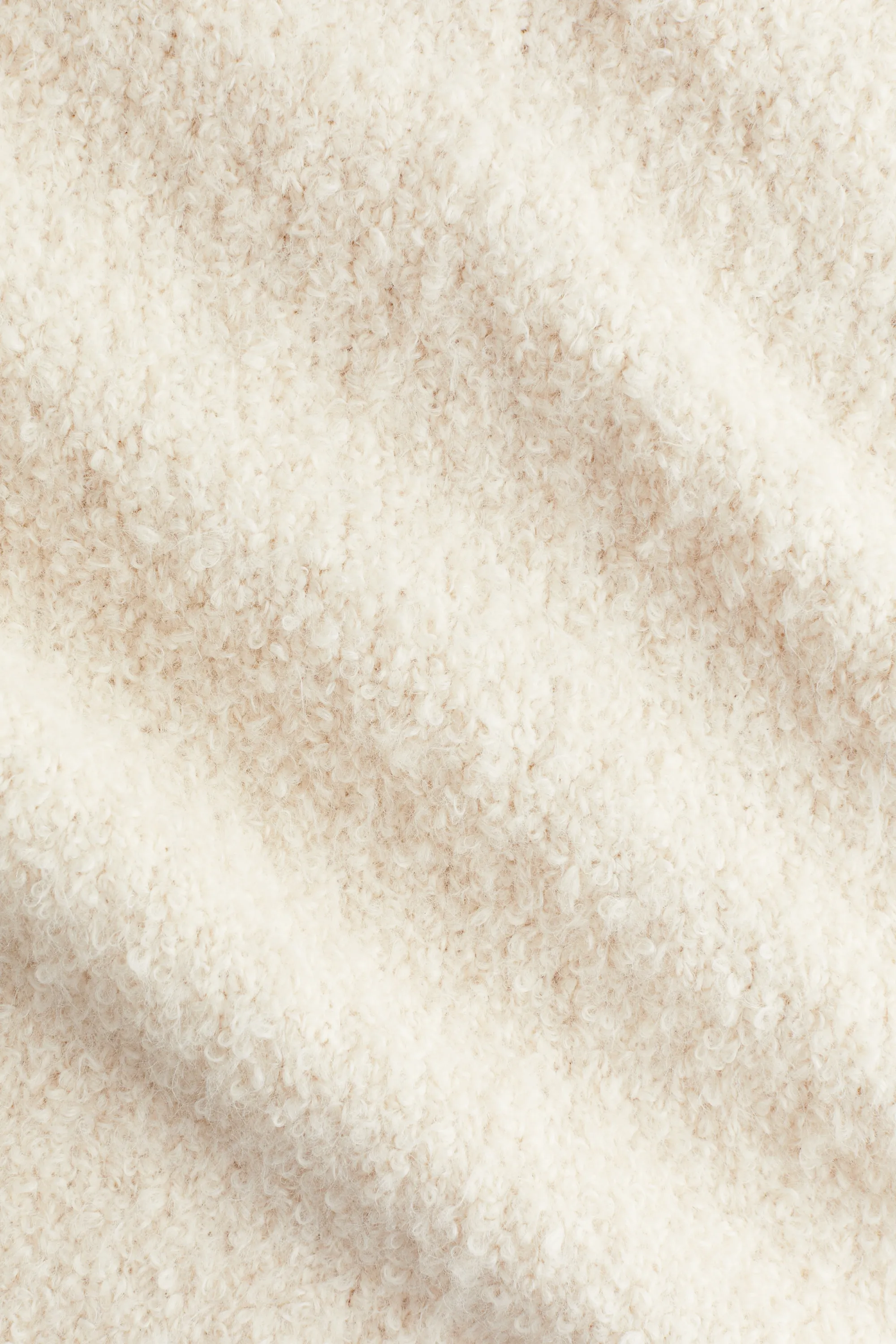 T-shirt en maille bouclette - Crème