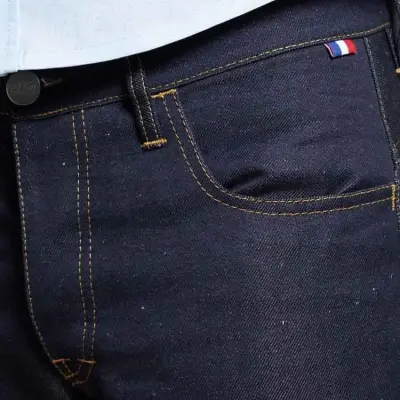Jeans demi slim brut en lin metis Thomas — photo 4