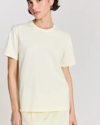 Tee-shirt Bree brodé jaune pastel — photo 1