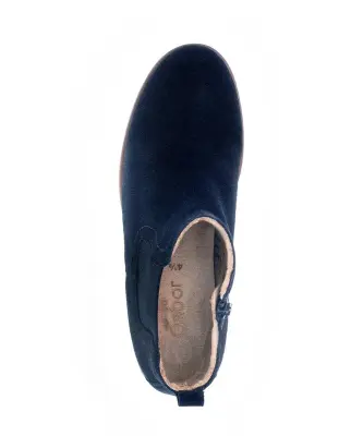 Bottines Gabor 31.710.36 Bleues - Daim Lacets Zip Grande Pointure Femme — photo 4