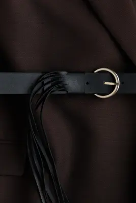 Blazer avec ceinture - Marron foncé — photo 5