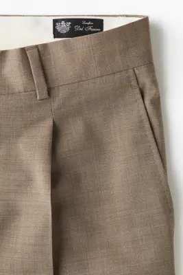 Pantalon de costume Regular Fit en laine mélangée - Beige — photo 2