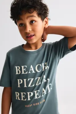 T-shirt imprimé - Turquoise foncé/Beach — photo 2
